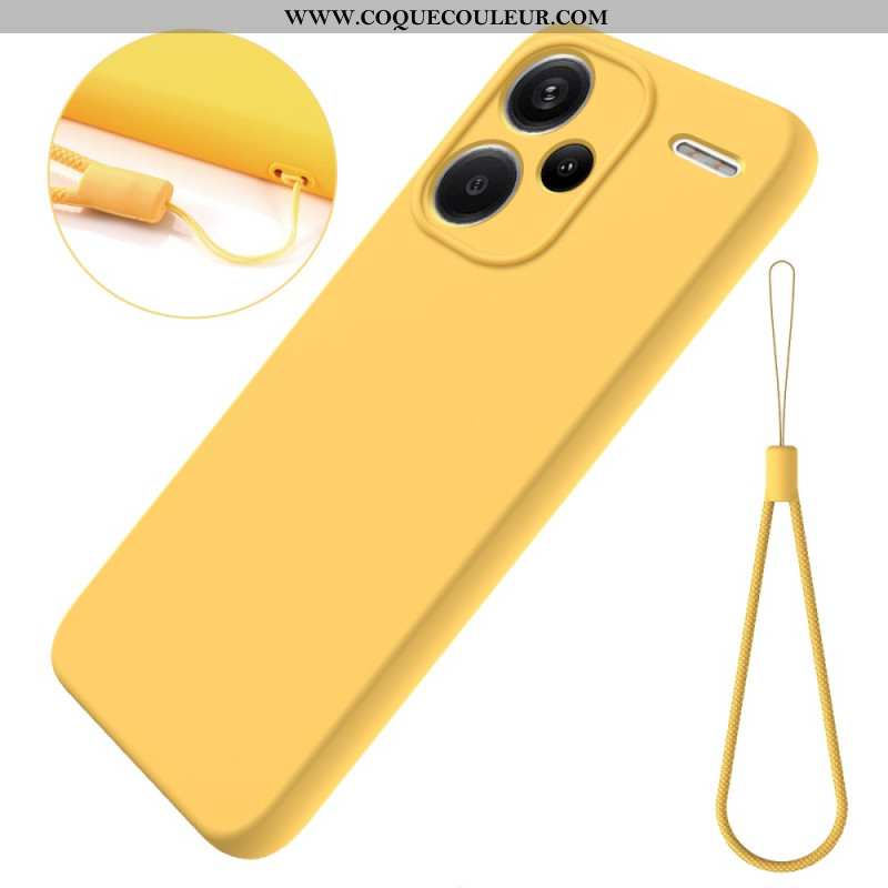 Coque Xiaomi Redmi Note 13 Pro Plus 5G Silicone Liquide à Lanière