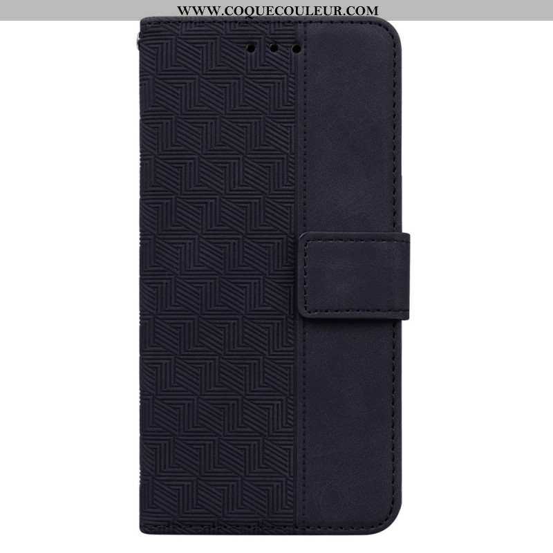 Housse iPhone 16 Plus Motif Tissé à Lanière