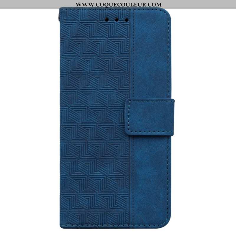 Housse iPhone 16 Plus Motif Tissé à Lanière