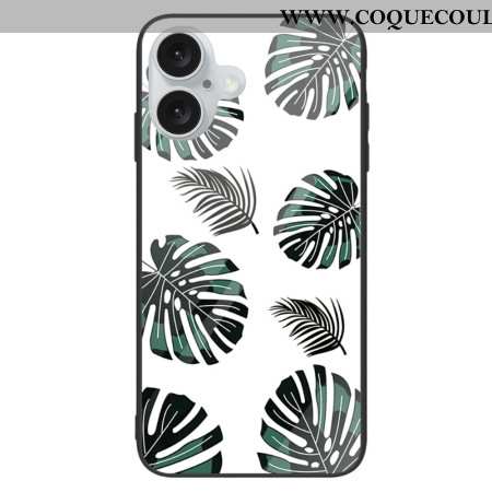 Coque iPhone 16 Plus Verre Trempé Feuilles