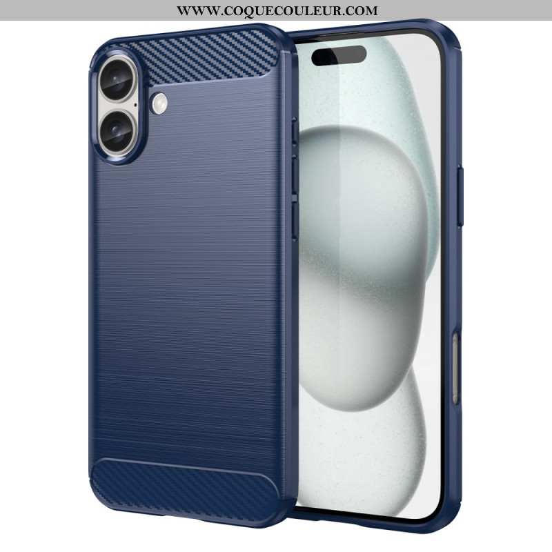 Coque iPhone 16 Plus Fibre Carbone Brossée