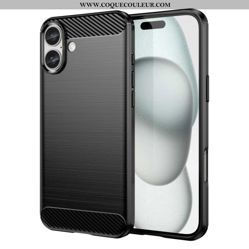 Coque iPhone 16 Plus Fibre Carbone Brossée