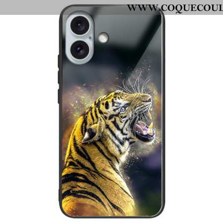 Coque iPhone 16 Plus Verre Trempé Tigre Rugissant