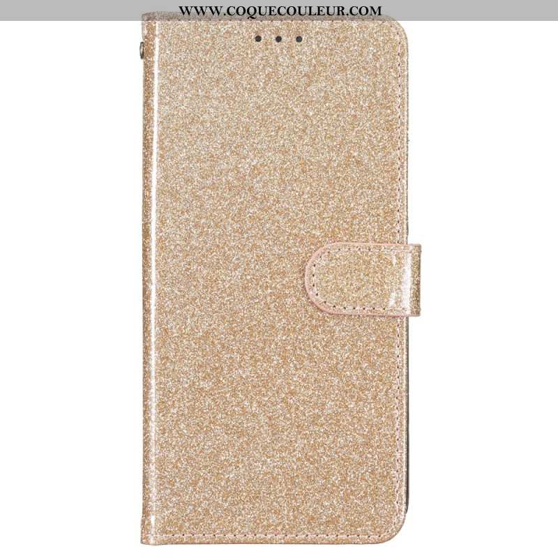 Housse iPhone 16 Plus Paillettes à Lanière