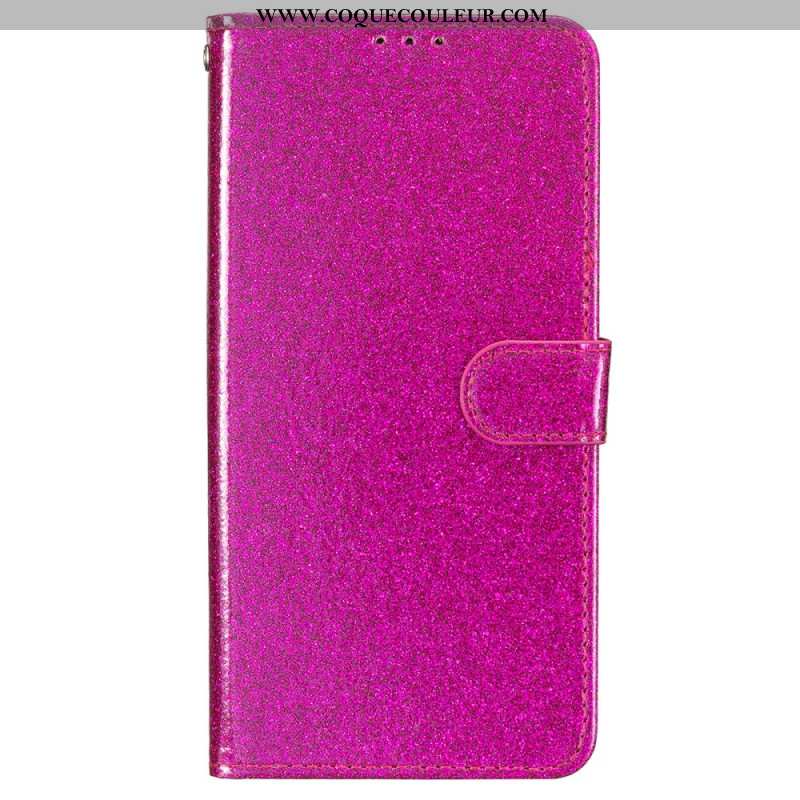 Housse iPhone 16 Plus Paillettes à Lanière