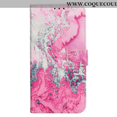 Housse iPhone 16 Plus Marbre Rose Marin