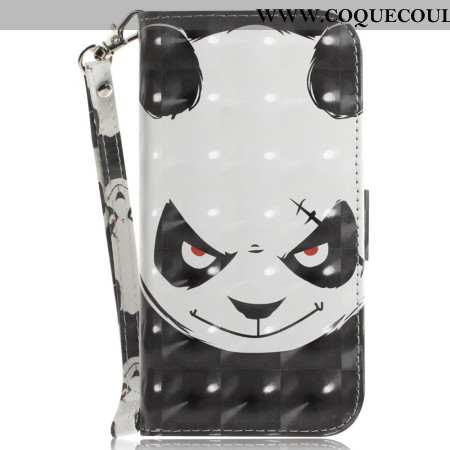 Housse iPhone 16 Plus Angry Panda à Lanière