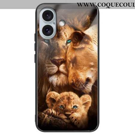 Coque iPhone 16 Plus Verre Trempé Lions