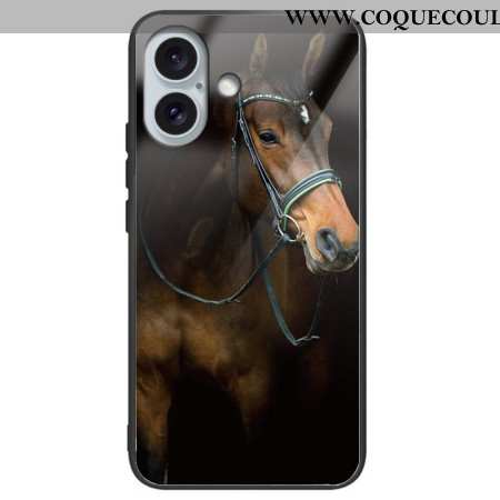 Coque iPhone 16 Plus Verre Trempé Superbe Cheval