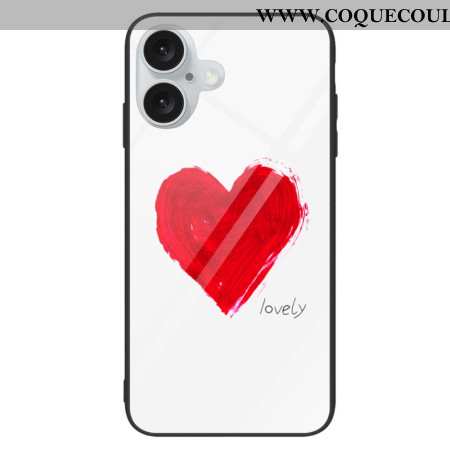 Coque iPhone 16 Plus Verre Trempé Coeur