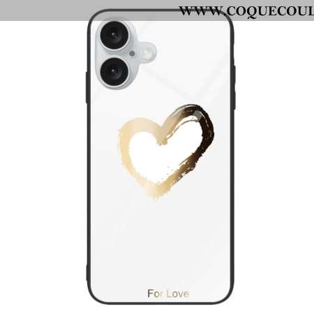 Coque iPhone 16 Plus Verre Trempé For Love