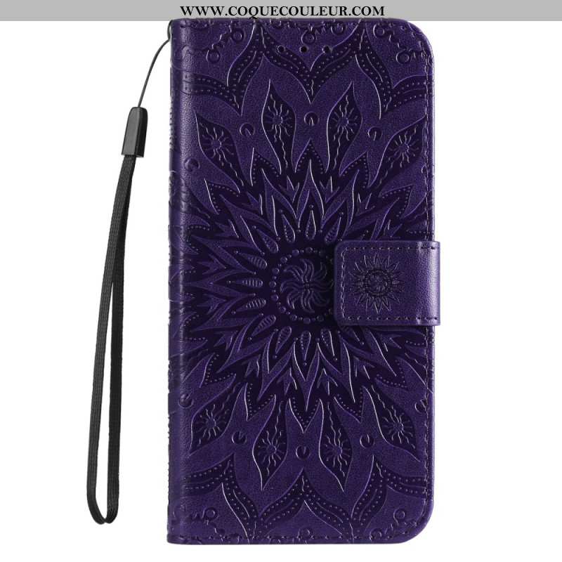 Housse iPhone 16 Plus Motif Mandala avec Lanière