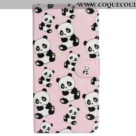 Housse iPhone 16 Plus Pandas à Lanière