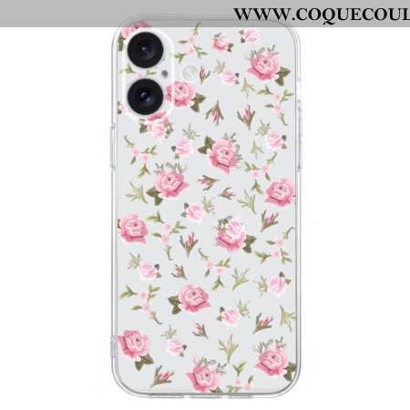 Coque iPhone 16 Plus Petites Fleurs Roses