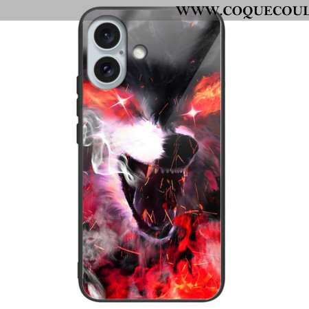 Coque iPhone 16 Plus Verre Trempé Loup Féroce