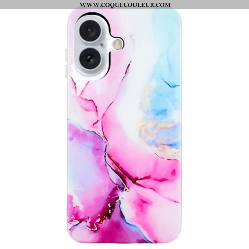 Coque iPhone 16 Plus Motif Marbre