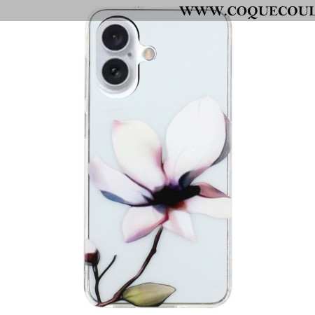 Coque iPhone 16 Plus Fleur Blanche