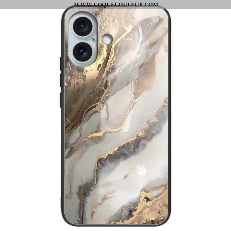 Coque iPhone 16 Plus Verre Trempé Motif