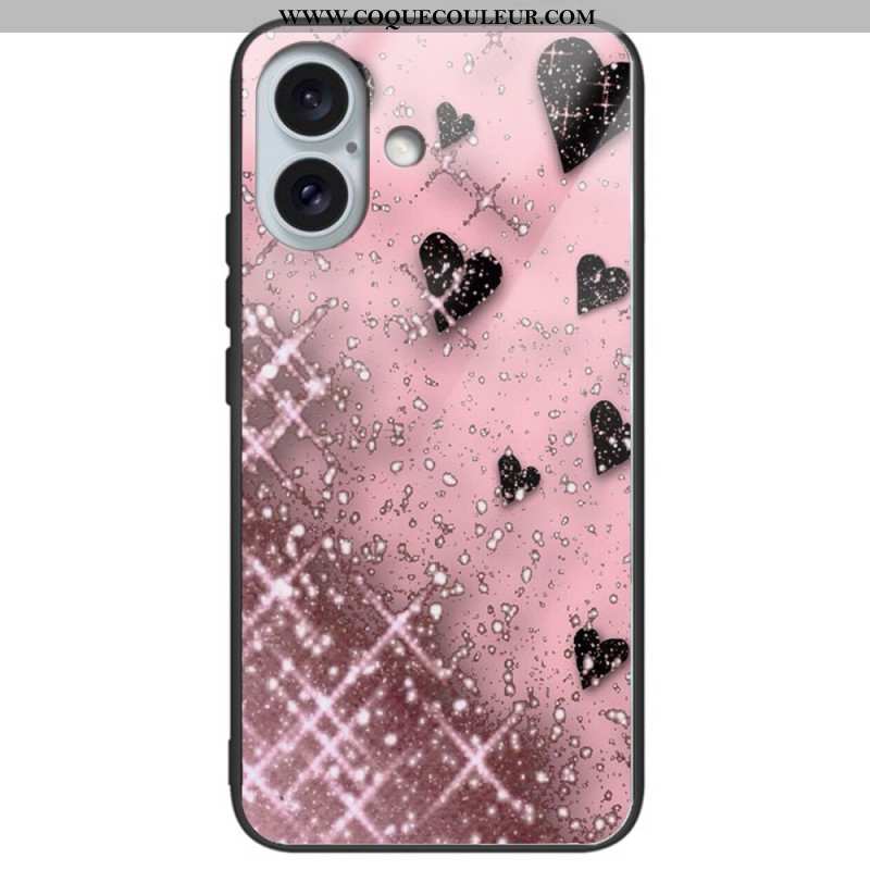 Coque iPhone 16 Plus Verre Trempé Motif