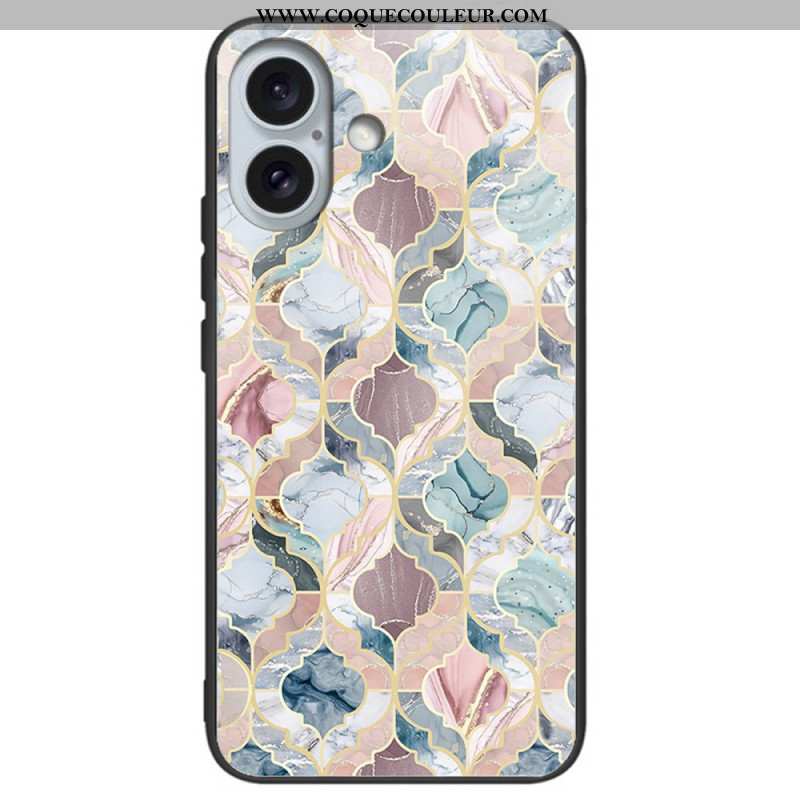 Coque iPhone 16 Plus Verre Trempé Motif