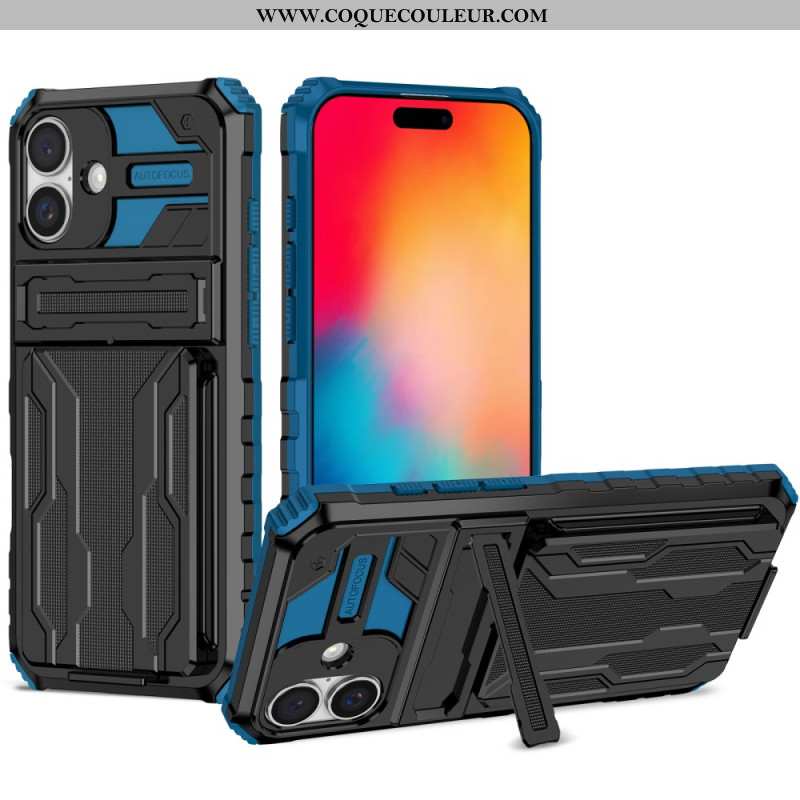 Coque iPhone 16 Plus Porte-Cartes Intégré et Support