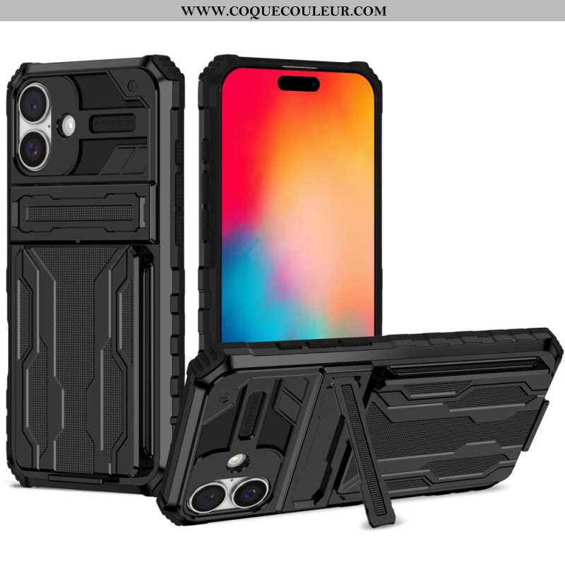 Coque iPhone 16 Plus Porte-Cartes Intégré et Support