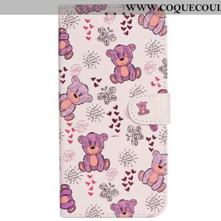 Housse iPhone 16 Plus Motif d'Ours à Lanière