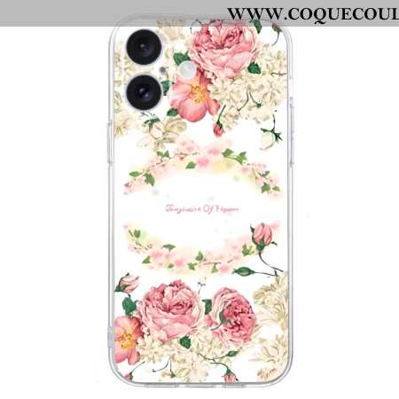 Coque iPhone 16 Plus Roses Vintage