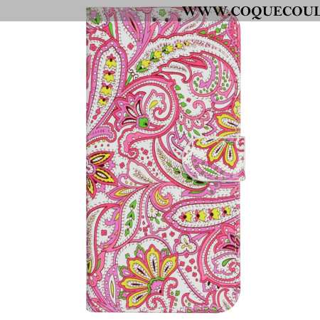 Housse iPhone 16 Plus Motif Floral à Lanière