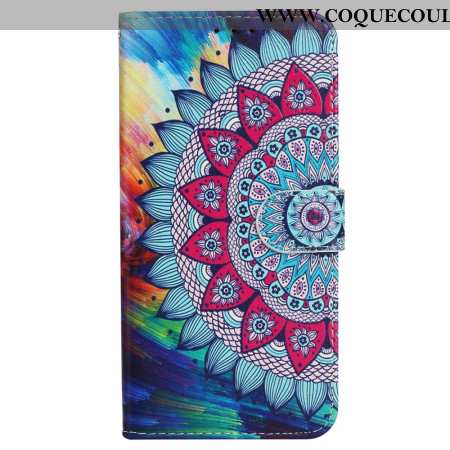 Housse iPhone 16 Plus Motif Mandala à Lanière