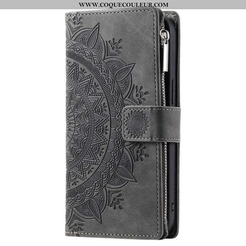 Housse iPhone 16 Plus, Portefeuille Mandala