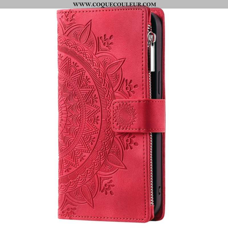 Housse iPhone 16 Plus, Portefeuille Mandala