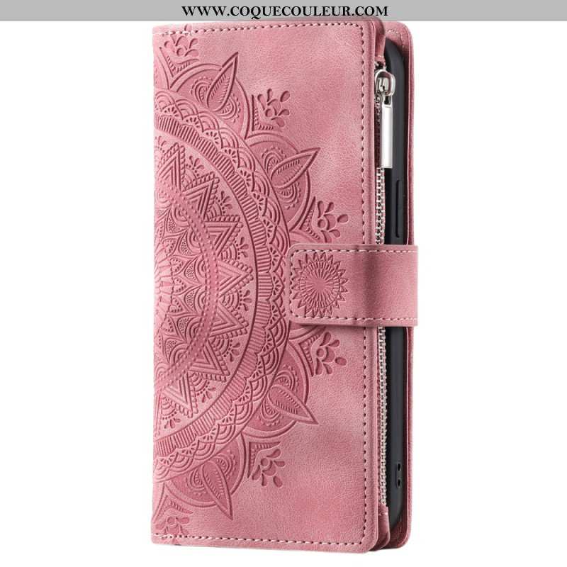 Housse iPhone 16 Plus, Portefeuille Mandala