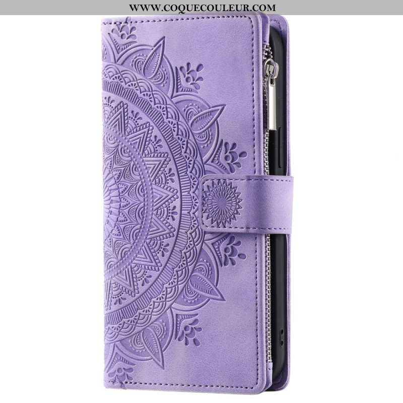 Housse iPhone 16 Plus, Portefeuille Mandala