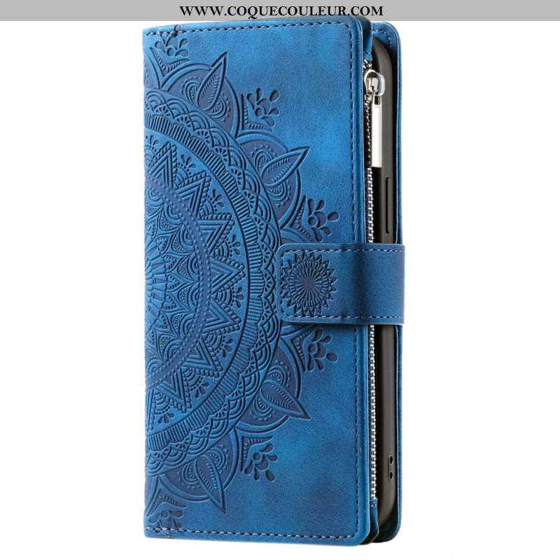 Housse iPhone 16 Plus, Portefeuille Mandala