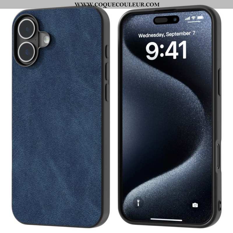 Coque iPhone 16 Plus Style Cuir