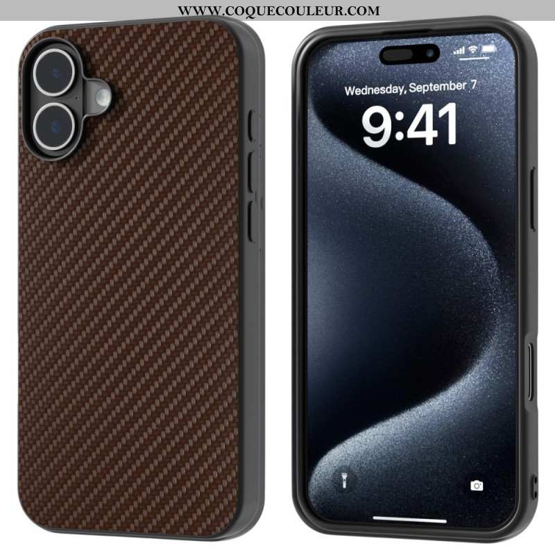 Coque iPhone 16 Plus Fibre Carbone ABEEL