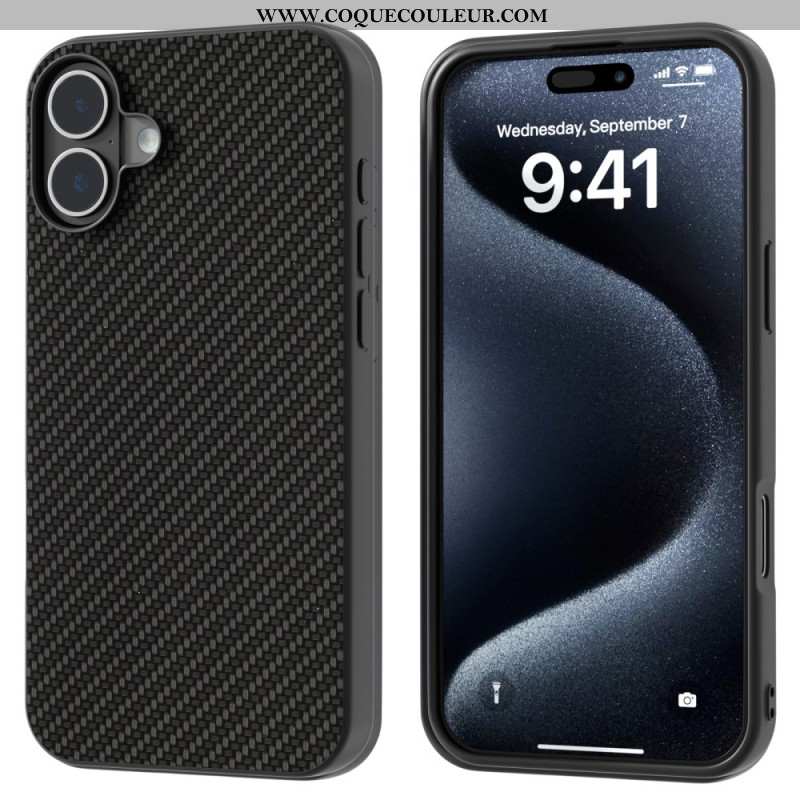 Coque iPhone 16 Plus Fibre Carbone ABEEL