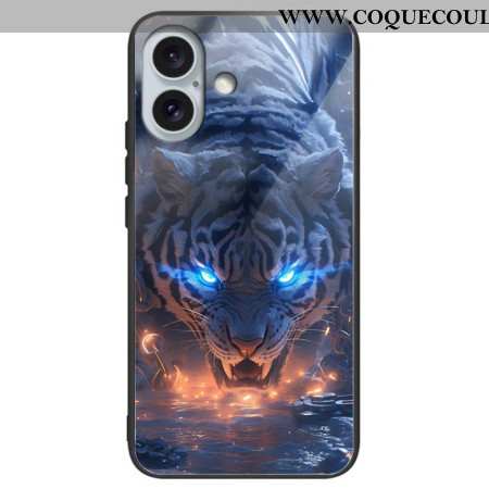 Coque iPhone 16 Plus Verre Trempé Tigre Imprimé