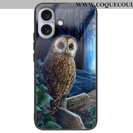 Coque iPhone 16 Plus Verre Trempé Hibou