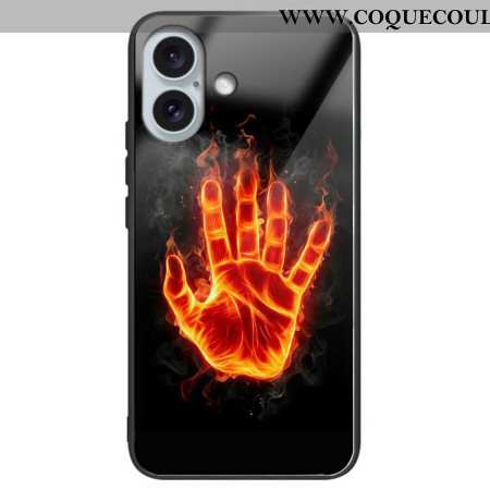 Coque iPhone 16 Plus Verre Trempé Paume de Feu