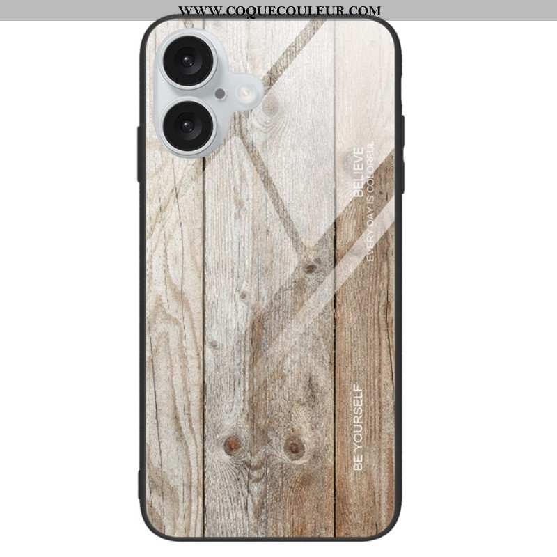 Coque iPhone 16 Plus Vere Trempé Bois