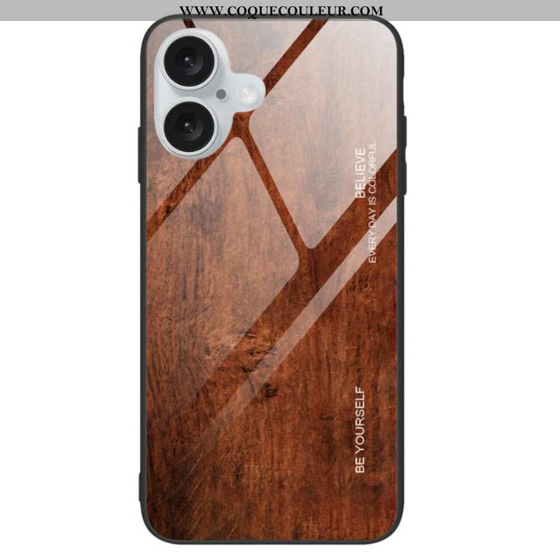 Coque iPhone 16 Plus Vere Trempé Bois