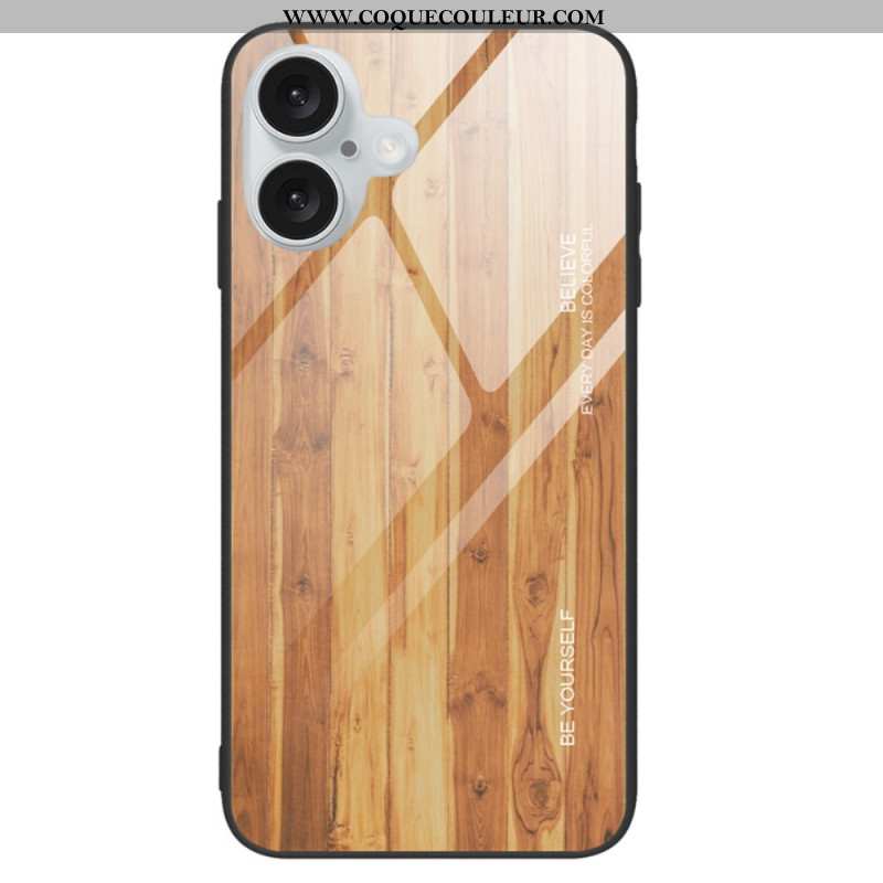 Coque iPhone 16 Plus Vere Trempé Bois