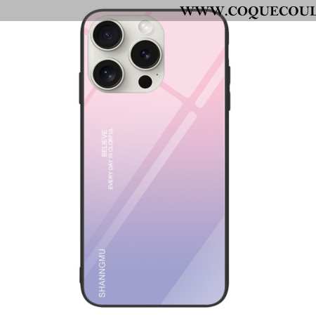 Coque iPhone 16 Pro Max Verre Trempé Dégradé Rose Violet