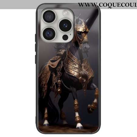 Coque iPhone 16 Pro Max Verre Trempé Cheval Masqué