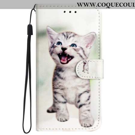 Housse iPhone 16 Pro Max Petit Chat à Lanière