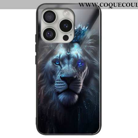 Coque Phone 16 Pro Max Verre Trempé Lion Bleu