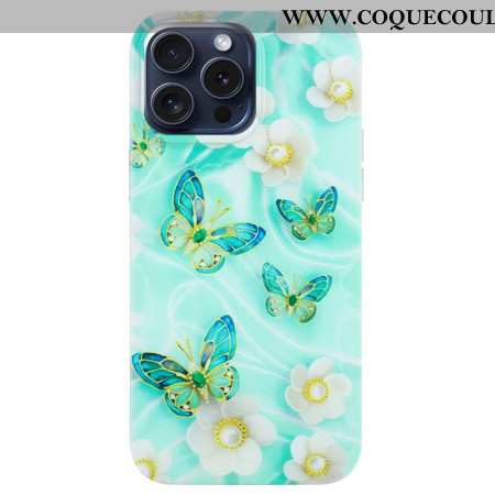 Coque iPhone 16 Pro Max Papillons Verts