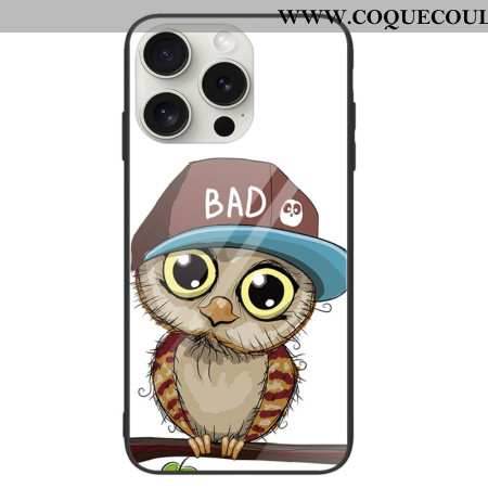 Coque iPhone 16 Pro Max Verre Trempé Bad Hibou